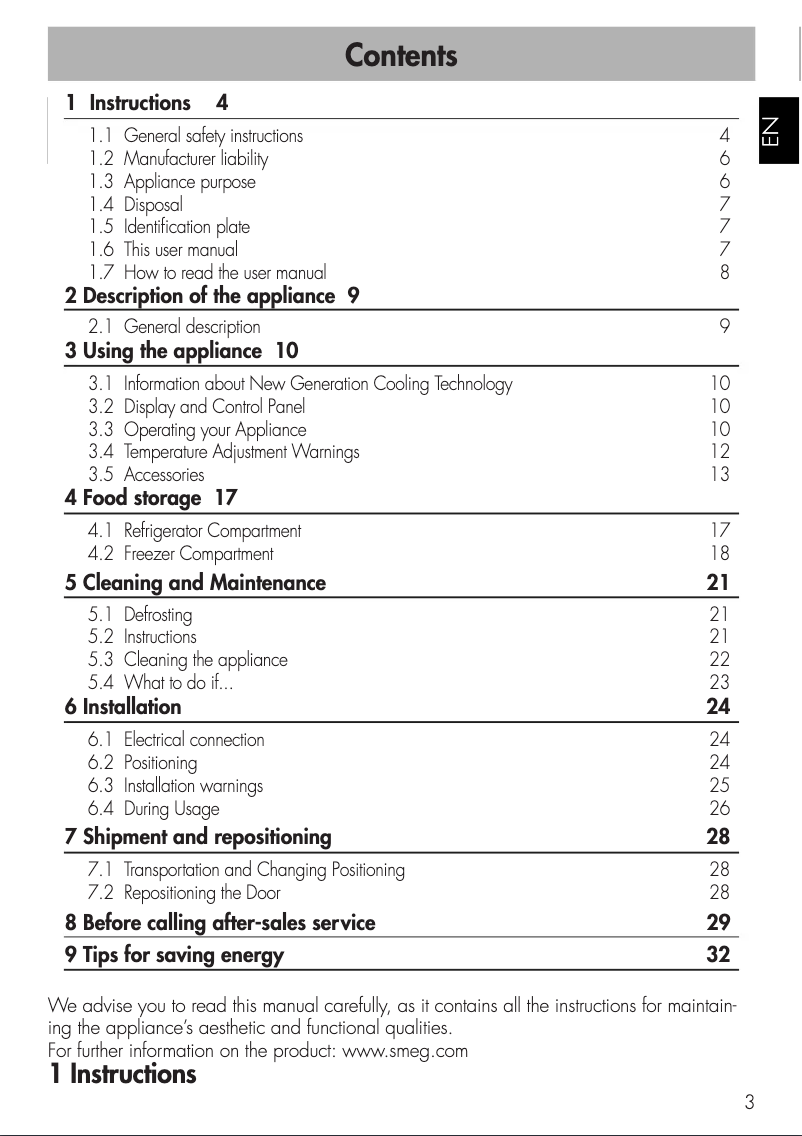 Page 1 de la notice Mode d'emploi Smeg FA490RR