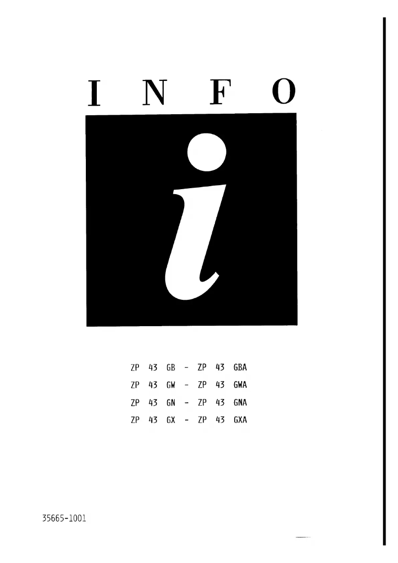 Image de la première page du manuel de l'appareil ZP 43