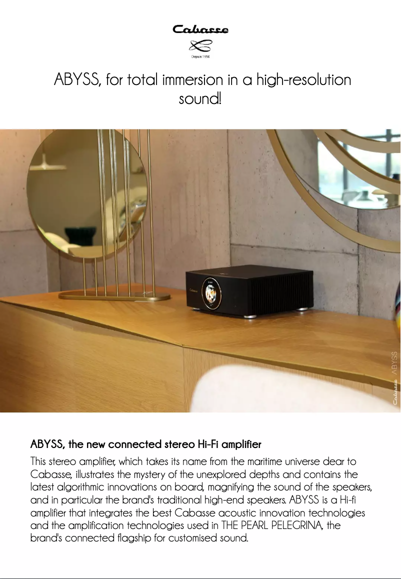 Image de la première page du manuel de l'appareil ABYSSABYSS