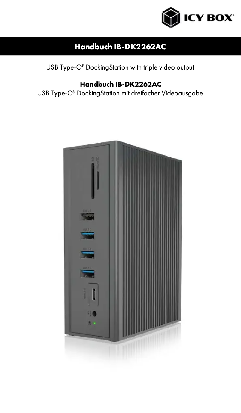 Page n°1 - Mode d'emploi Icy Box IB-DK2262AC