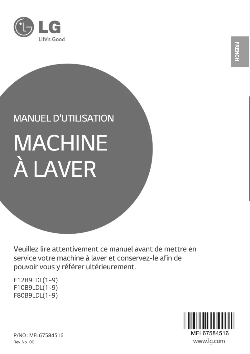 Image de la première page du manuel de l'appareil F10B9LDL