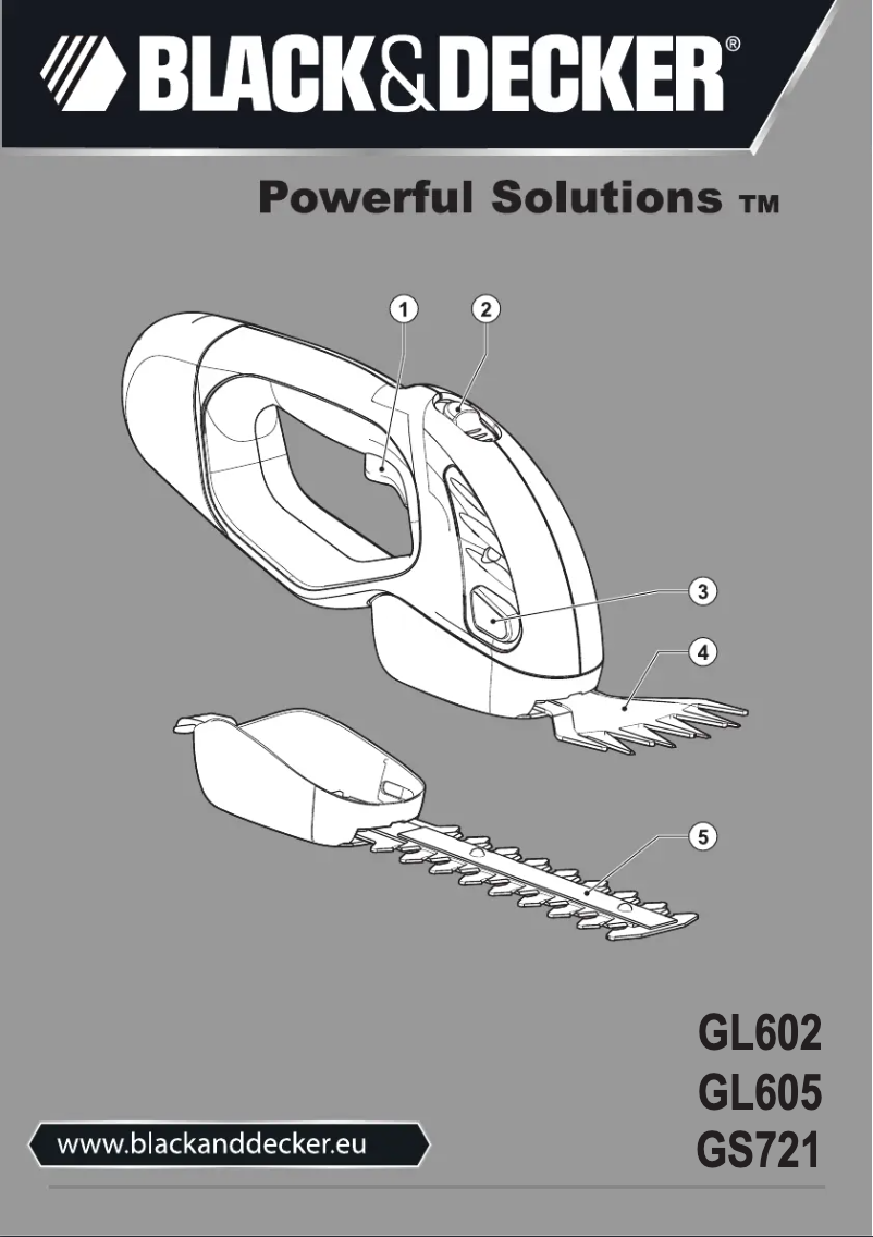 Page 1 de la notice Manuel utilisateur Black & Decker GL605