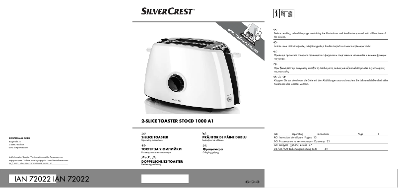 Image de la première page du manuel de l'appareil STOCD 1000 A1