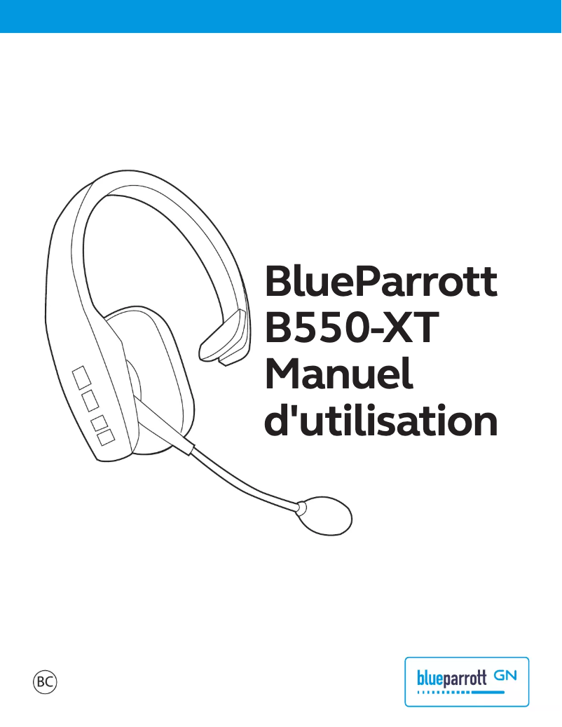 Page n°1 - Manuel utilisateur BlueParrott B550-XT
