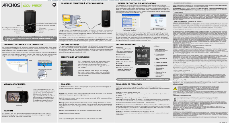 Página 1 del manual Manual de usuario Archos 20b Vision