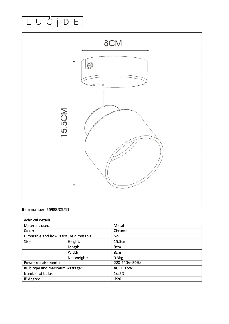 Image de la première page du manuel de l'appareil Alys 26988/05/11