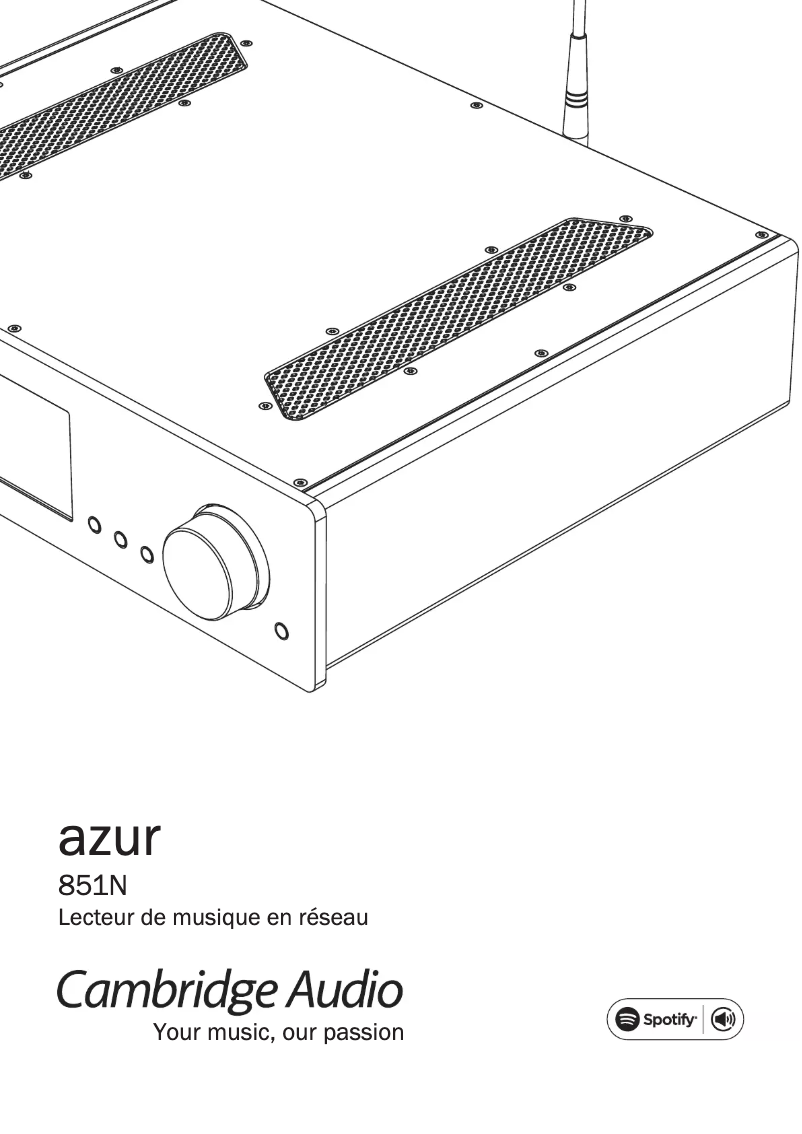 Image de la première page du manuel de l'appareil 851N