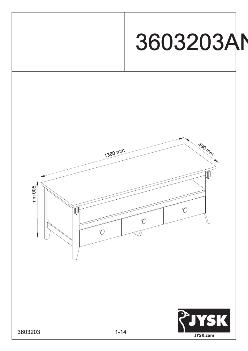 Page n°1 - Manuel utilisateur JYSK Annika (70x100x120)