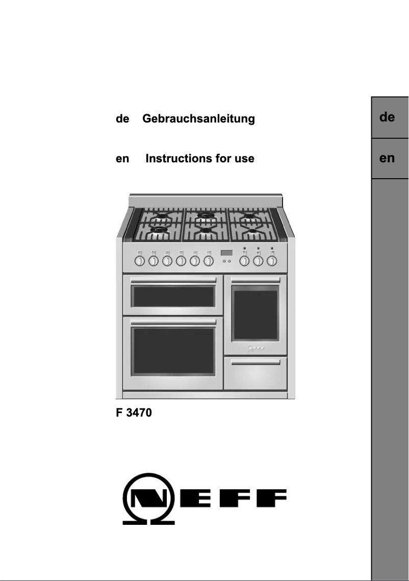 Page n°1 - Manuel utilisateur Neff F3470N0
