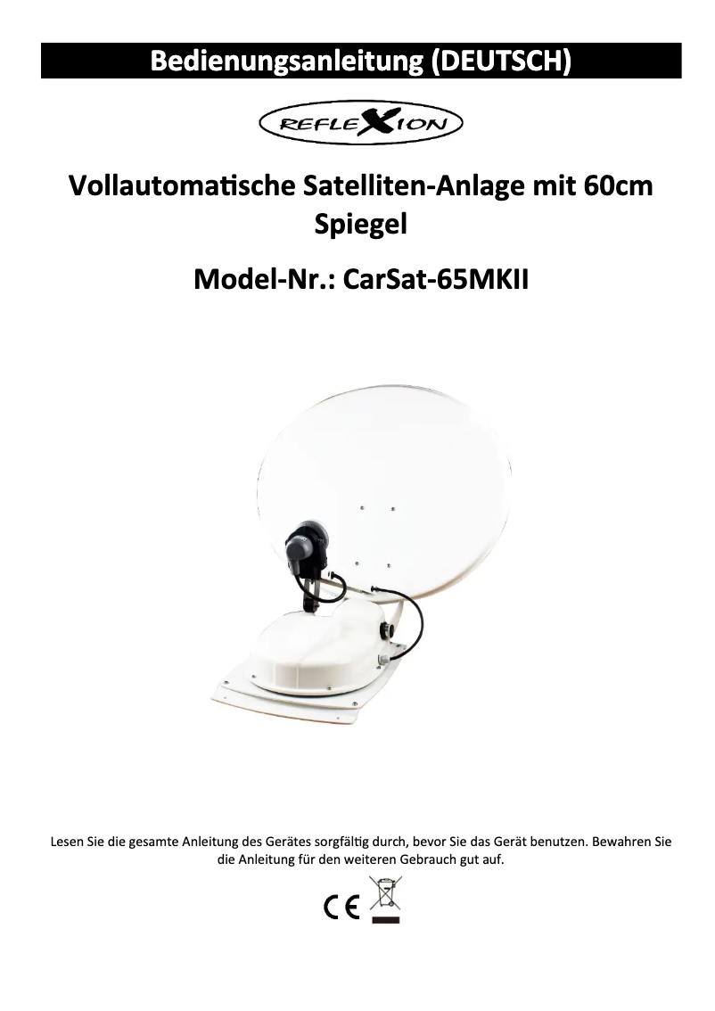 Image de la première page du manuel de l'appareil CarSat-65MKII
