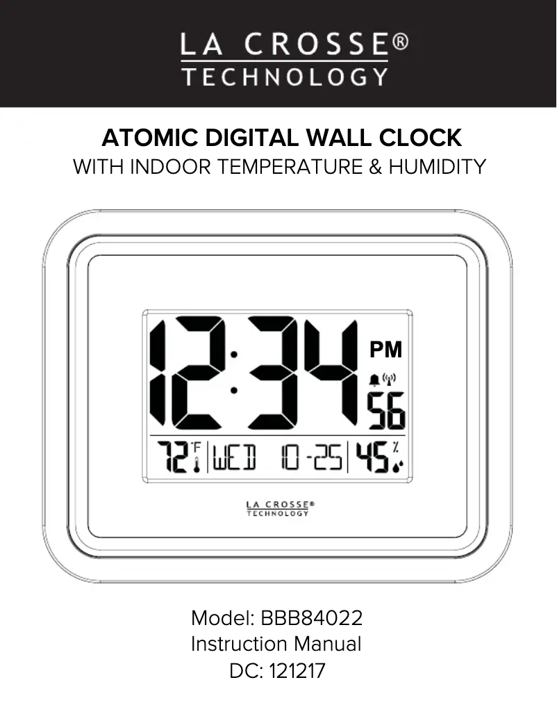 Page n°1 - Manuel utilisateur La Crosse Technology BBB84022V2