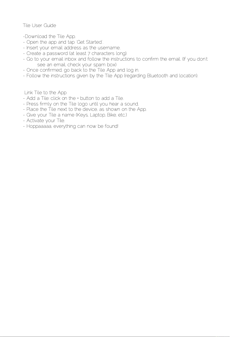 Página 1 del manual Manual de usuario Tile Pro