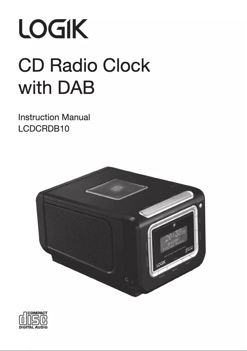 Page 1 de la notice Manuel utilisateur Logik LCDCRDB10