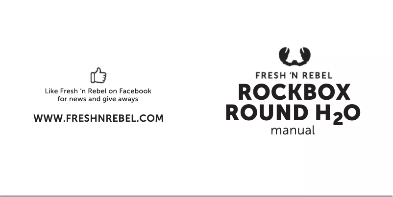 Page 1 of the manual User Manual Fresh 'n Rebel Rockbox Round H2O