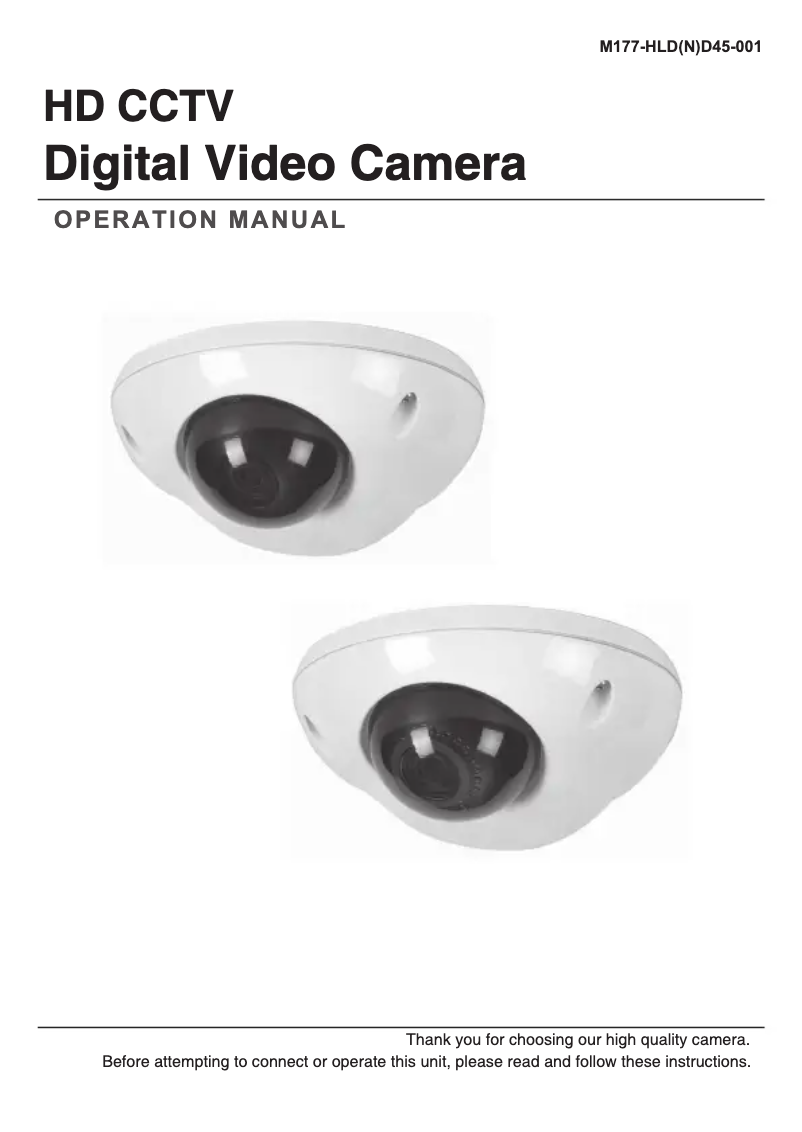 Image de la première page du manuel de l'appareil KPC-HLDD45M