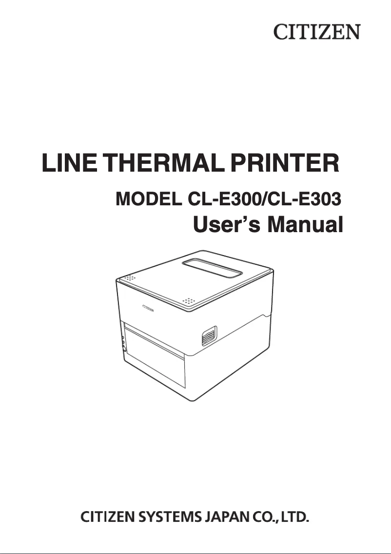 Page 1 de la notice Manuel utilisateur Citizen CL-E303