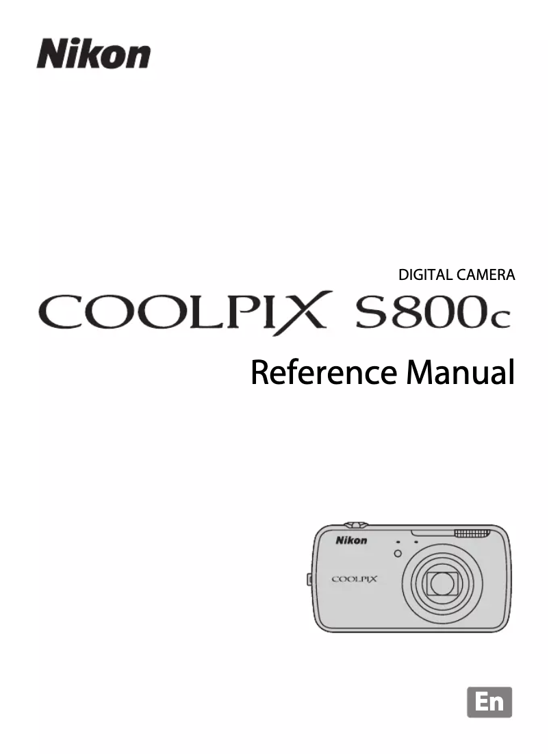 Image de la première page du manuel de l'appareil Coolpix S800c