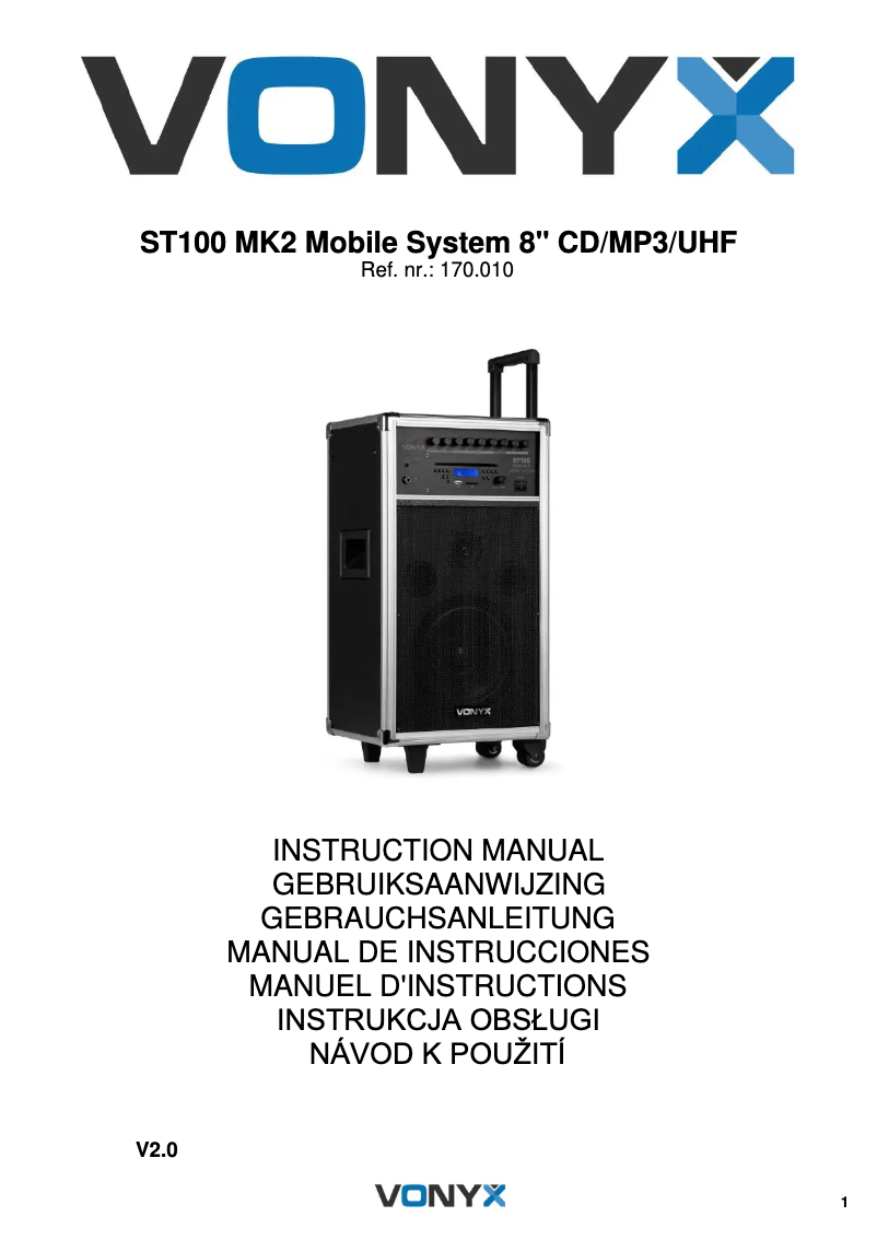 Imagen de la primera página del manual del dispositivo ST-100 MK2