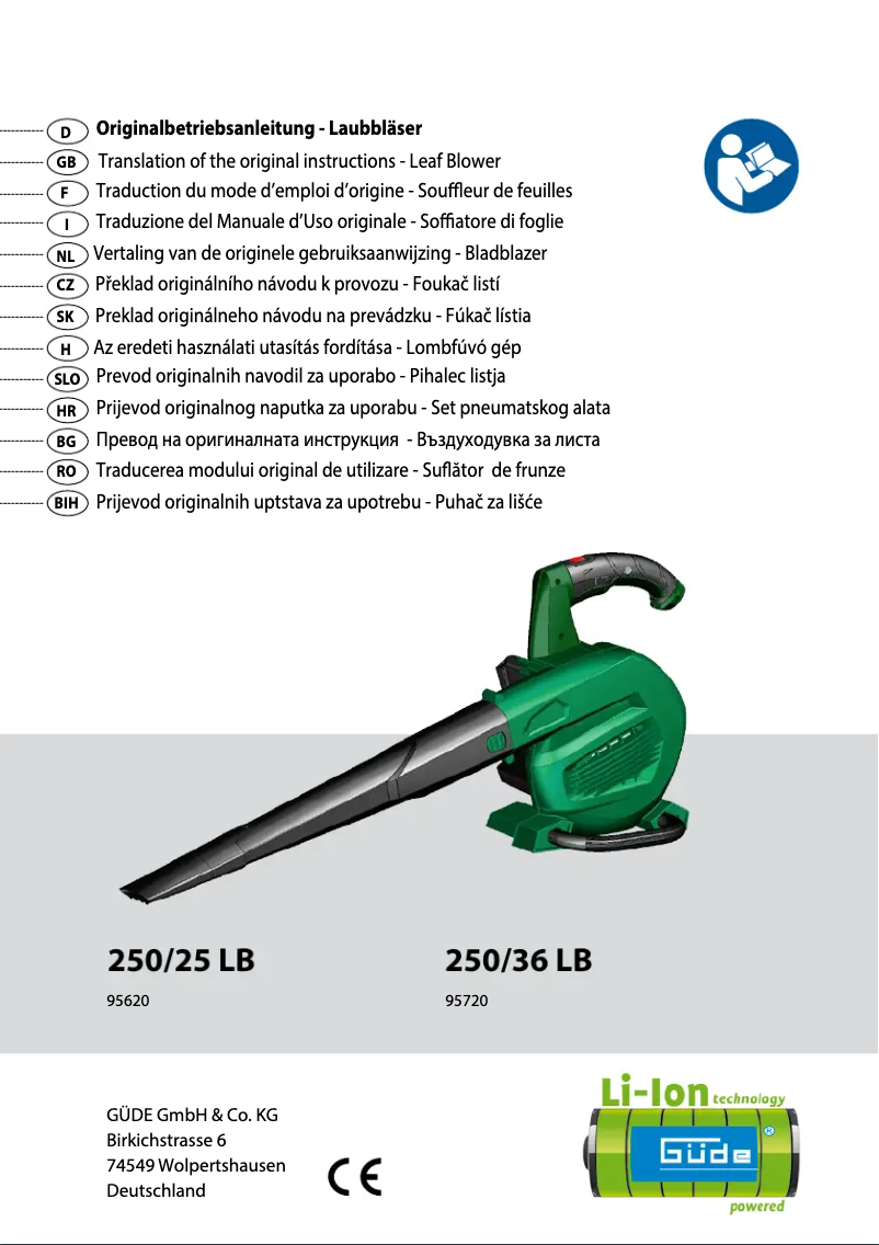 Image de la première page du manuel de l'appareil 250/36 LB