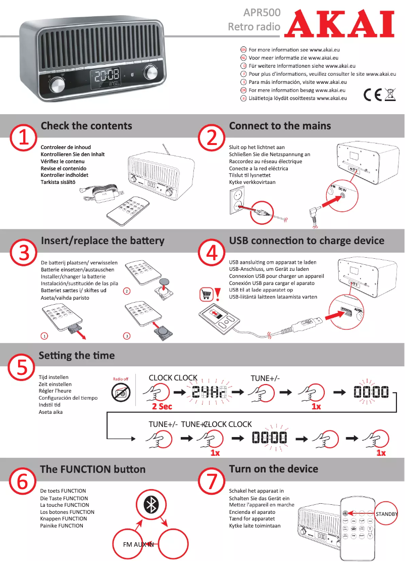 Page 1 de la notice Manuel utilisateur AKAI APR500