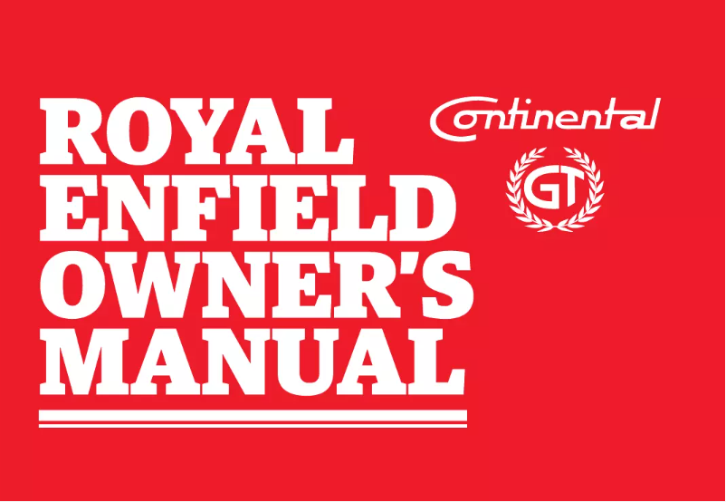 Page n°1 - Manuel utilisateur Royal Enfield Continental GT (2014)