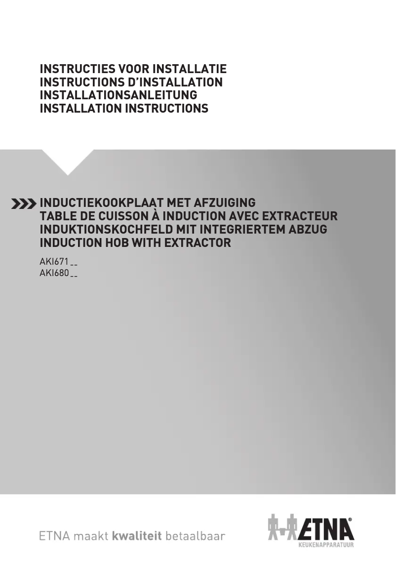Page 1 de la notice Guide d'installation Etna AKI680ZT