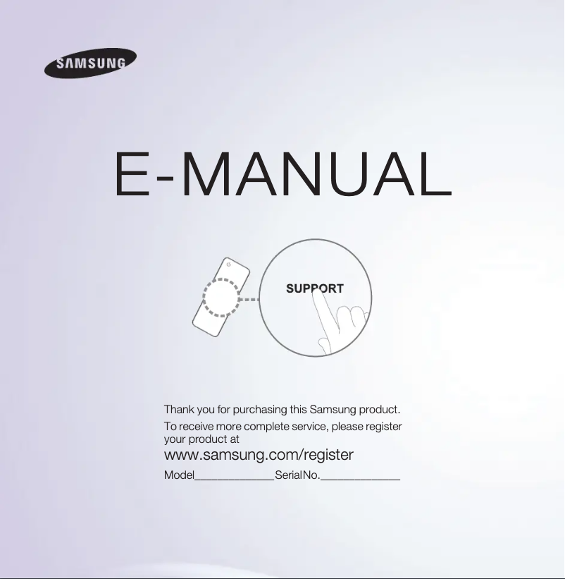 Page n°1 - Manuel utilisateur Samsung UE26EH4505W