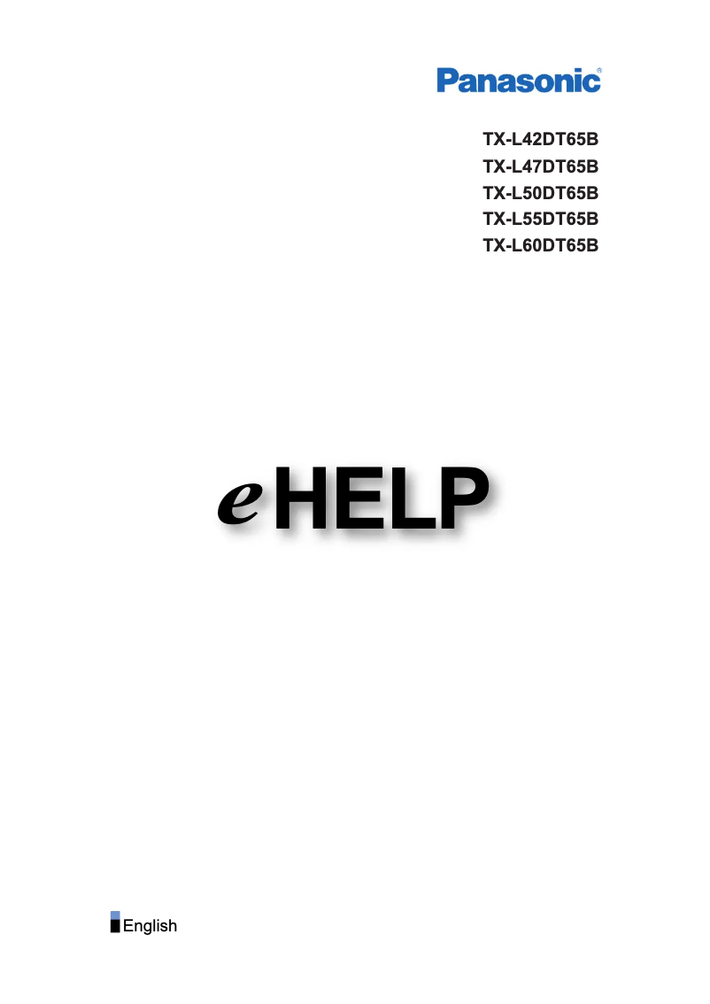 Page 1 de la notice Manuel utilisateur Panasonic TX-L42DT65B