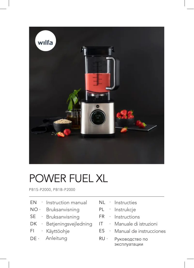 Image de la première page du manuel de l'appareil Power Fuel XL PB1S-P2000