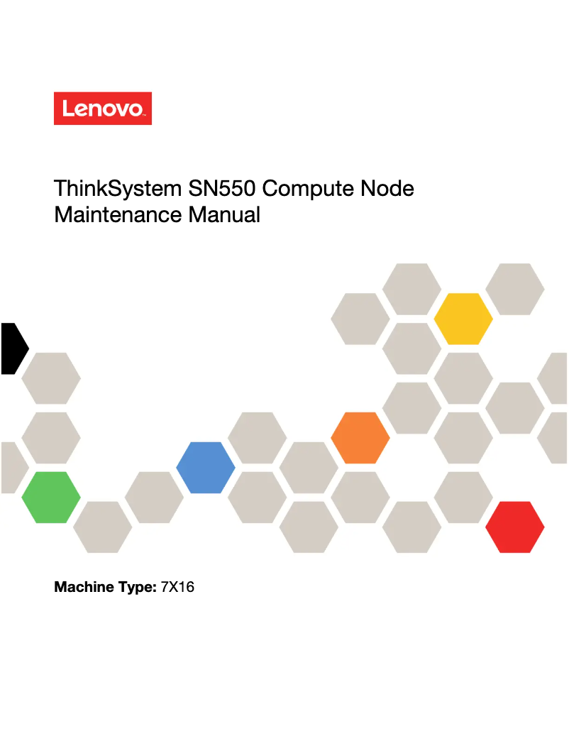 Page 1 de la notice Manuel utilisateur Lenovo ThinkSystem SN550