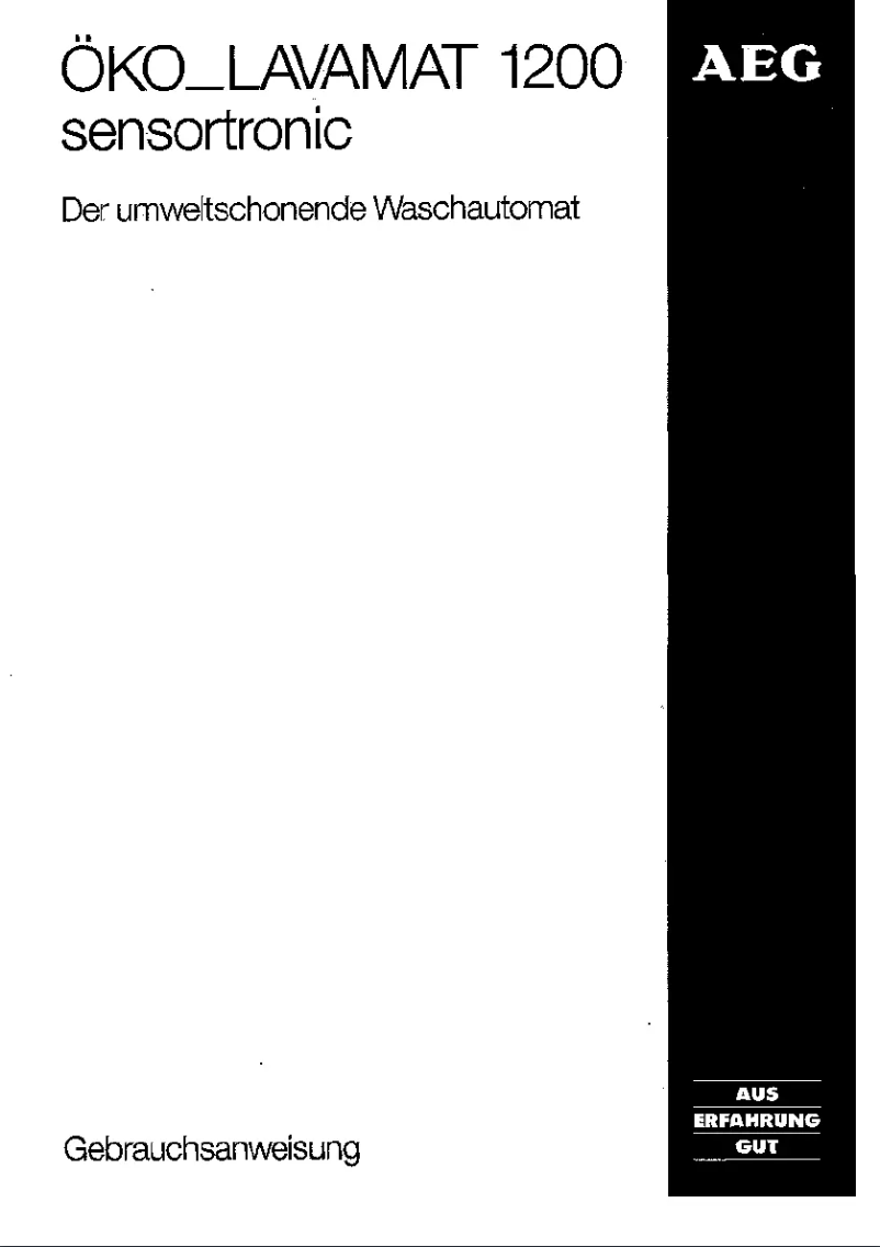 Page n°1 - Manuel utilisateur AEG Lavamat 1200
