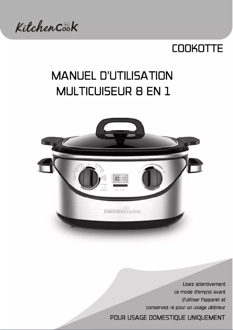 Page 1 de la notice Manuel utilisateur Kitchen Cook Cookotte