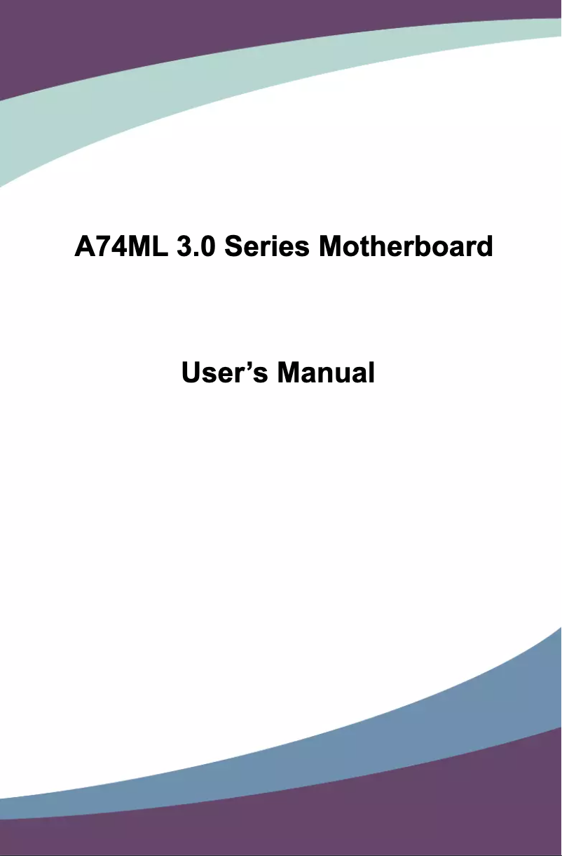 Page 1 de la notice Manuel utilisateur Foxconn A74ML-K 3.0