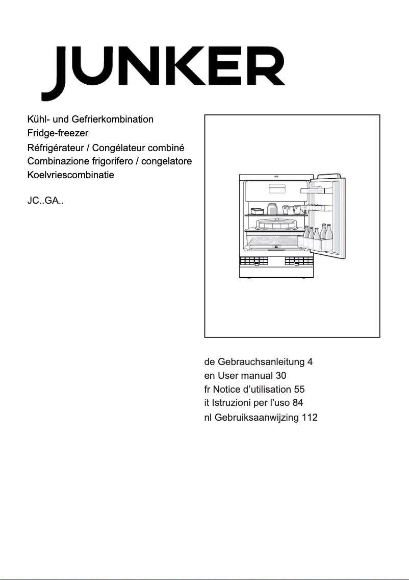 Image de la première page du manuel de l'appareil JC15GAFF0