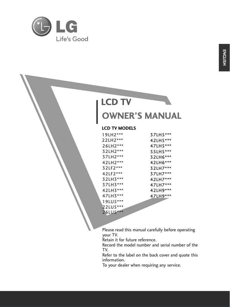 Image de la première page du manuel de l'appareil 37LH22R