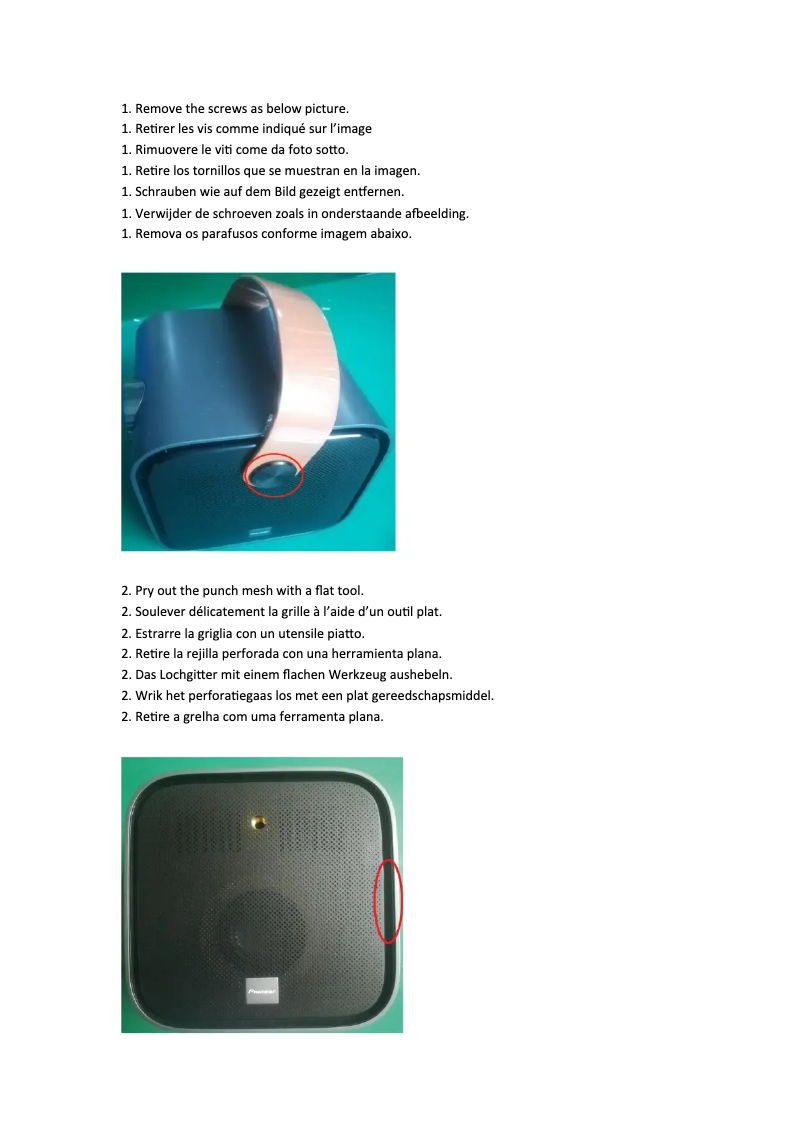 Image de la première page du manuel de l'appareil SDA-RP100