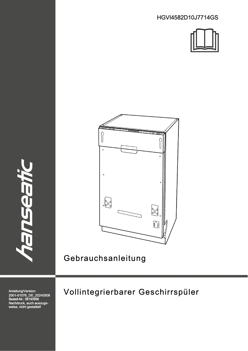 Page n°1 - Manuel utilisateur Hanseatic HGVI4582D10J7714GS