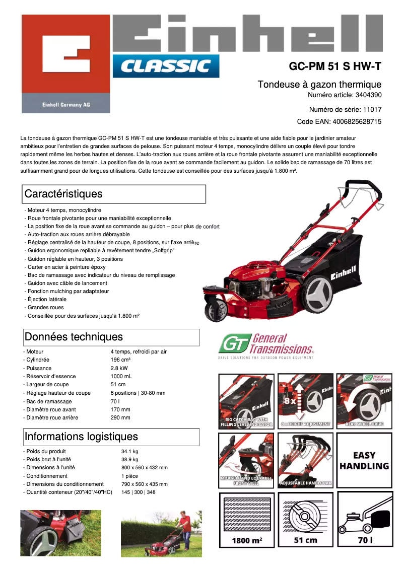 Image de la première page du manuel de l'appareil GC-PM 51 S HW-T