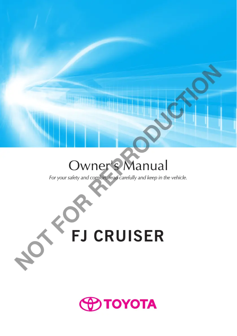 Imagen de la primera página del manual del dispositivo FJ Cruiser (2015)