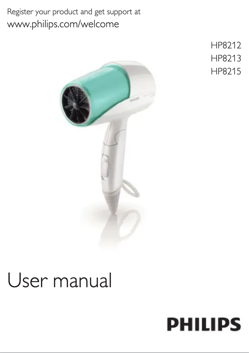 Page n°1 - Manuel utilisateur Philips Shine & Protect HP8215