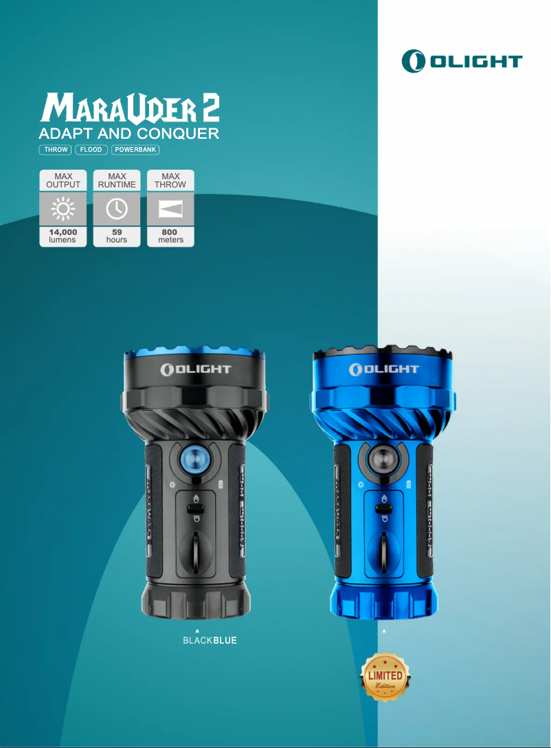 Page 1 de la notice Manuel utilisateur Olight Marauder 2