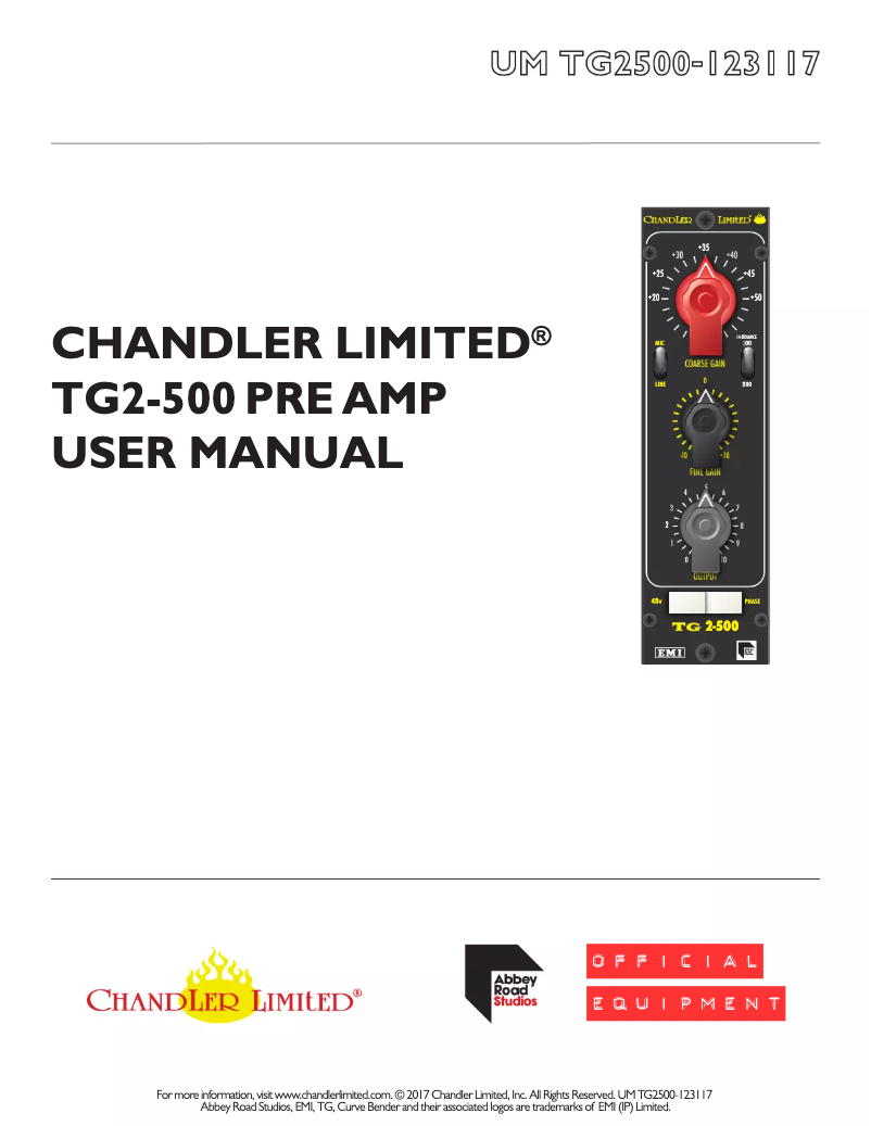 Image de la première page du manuel de l'appareil TG2-500