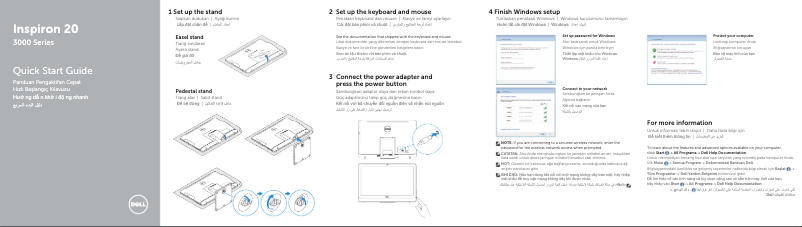 Page 1 de la notice Guide d'installation Dell Inspiron 3059