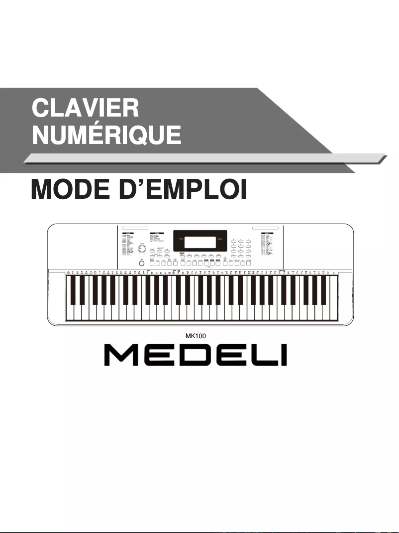 Page n°1 - Manuel utilisateur Medeli MK100