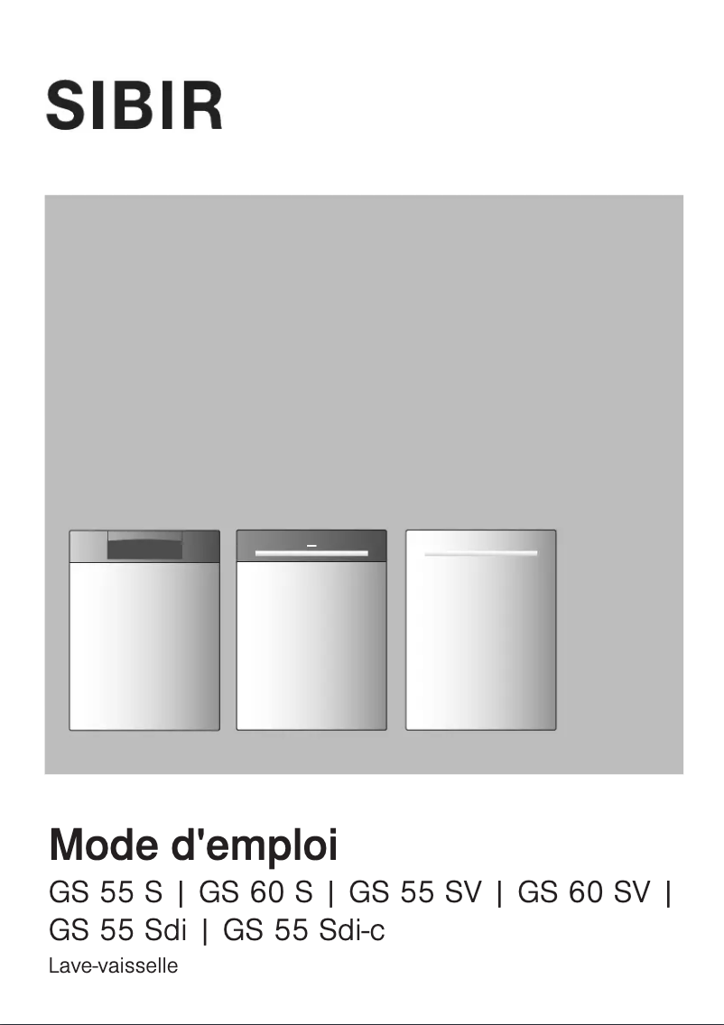 Image de la première page du manuel de l'appareil GS 60 S