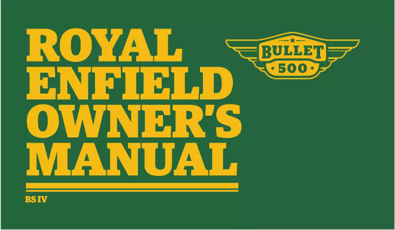 Page 1 de la notice Manuel utilisateur Royal Enfield Bullet 500 (2017)