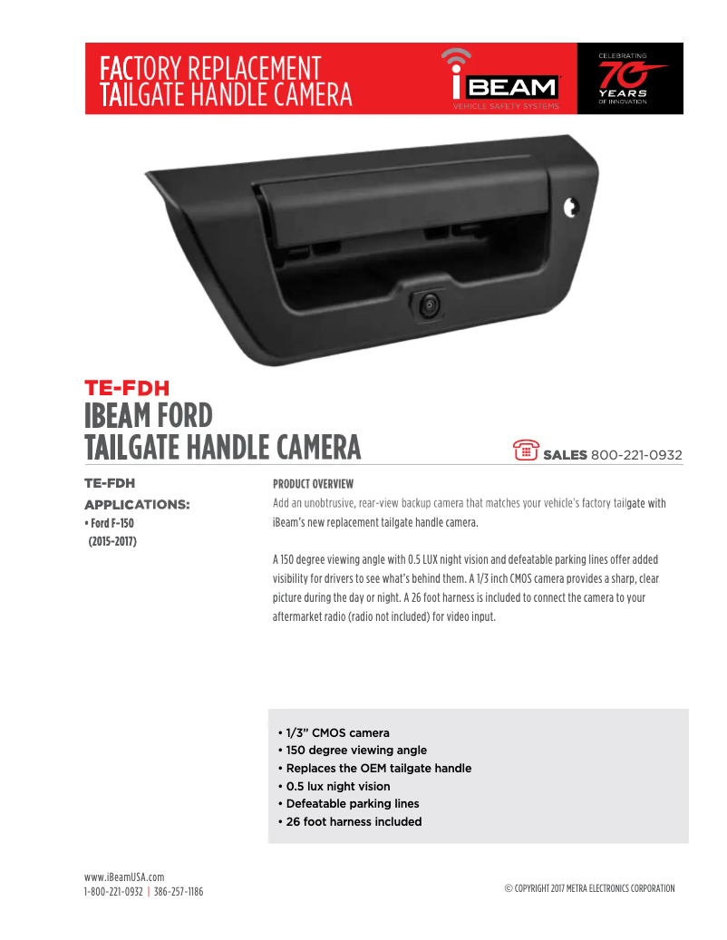 Página 1 del manual Ficha técnica Metra TE-FDH