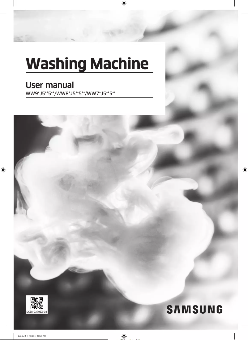 Page 1 de la notice Manuel utilisateur Samsung WW7SJ5545FW