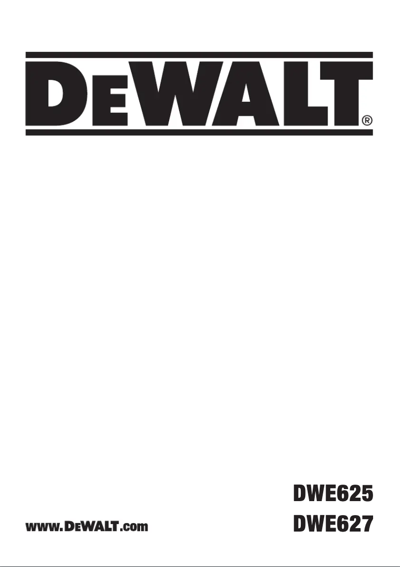 Page n°1 - Manuel utilisateur DeWalt DWE625