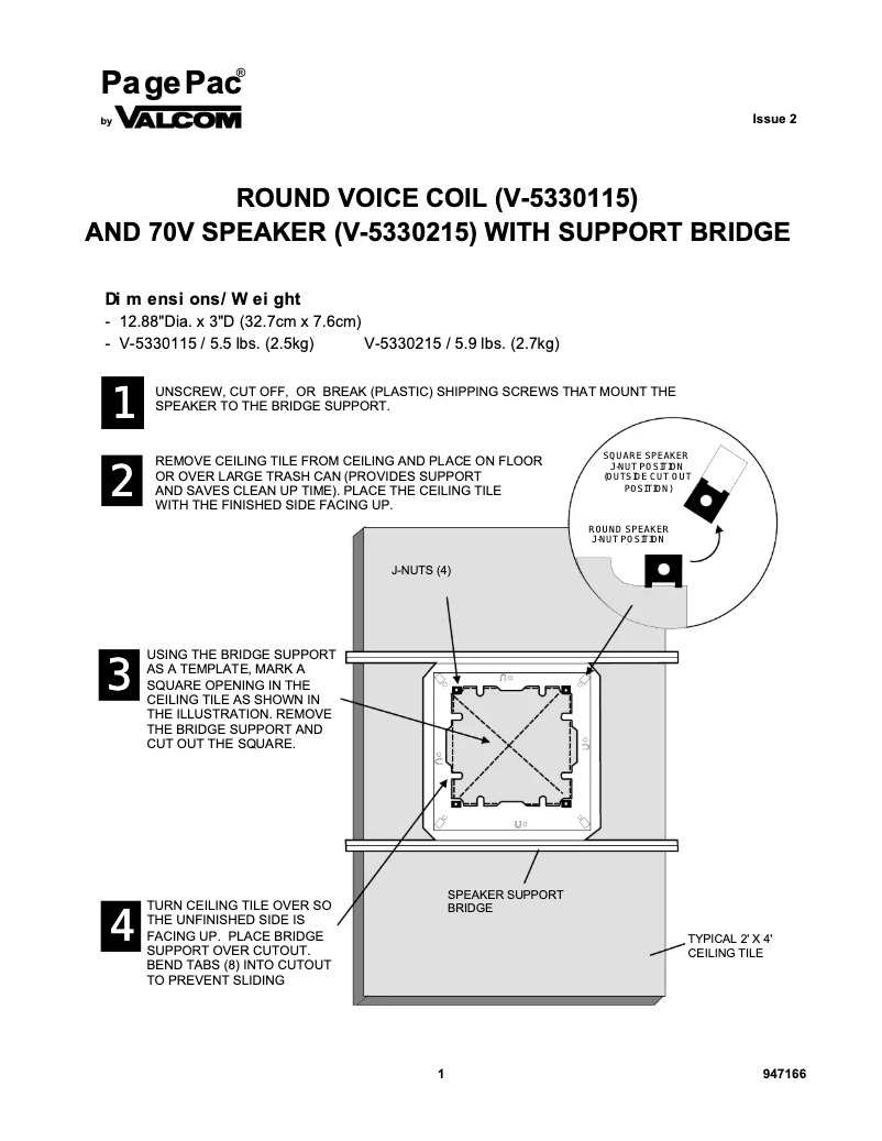 Page n°1 - Manuel utilisateur Valcom V-5330115